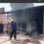 गैस पाइप के फटने से रेस्टोरेंट में अचानक धधकी थी आग, पुलिस तथा फायर ब्रिगेड ने त्वरित कार्यवाही कर पाया आग पर काबू